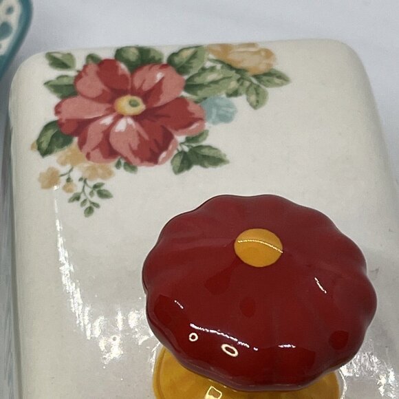 The Pioneer Woman Vintage Floral Butter Dish Stoneware - Picture 14 of 15